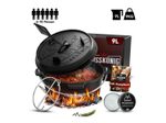 GUSSKÖNIG Klassisch Dutch Oven Set 9 L ohne Füße