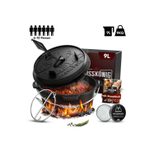 GUSSKÖNIG Klassisch Dutch Oven Set 9 L ohne Füße