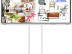 Samsung Flip WM85FX Flipchart 214,63 cm 85 Zoll inkl. Neomounts FL55-875WH1 MOVE Lift elektrisch höhenverstellbarer Rollwagen