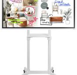 Samsung Flip WM65FX Flipchart 164 cm 65 Zoll inkl. Neomounts NS-M1250 Rollwagen rotierbar