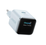 Anker Nano 45W Smart Display Ladegerät, hellblau