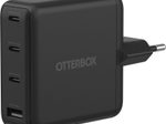 OtterBox Standard EU Wall Charger 140W GaN mit PD - 3x USB-C + USB-A, schwarz (Retail)