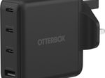 OtterBox Standard UK Wall Charger 140W GaN mit PD - 3x USB-C + USB-A, schwarz (Retail)
