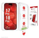 DISPLEX Real Panzerglas + Schutzhülle für Apple iPhone 18 Pro/17 Pro