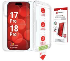 DISPLEX Real Panzerglas + Schutzhülle für Apple iPhone 18 Pro/17 Pro