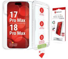 DISPLEX Real Panzerglas + Schutzhülle für Apple iPhone 18 Pro Max/17 Pro Max