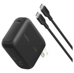 Belkin BoostCharge 100W USB-C GAN Ladegerät mit einklappbarem Stecker, inkl. 1,5m USB-C / USB-C Kabel, schwarz