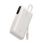 Belkin BoostCharge Powerbank 10.000mAh PD45 W mit Display, USB-A und USB-C Anschluss, inkl. USB-C-Kabel, sand
