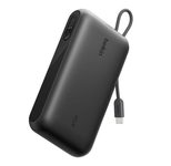 Belkin BoostCharge Powerbank 20.000mAh PD45 W mit Display, USB-A und USB-C Anschluss, inkl. USB-C-Kabel, schwarz