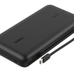 Belkin BoostCharge Powerbank 25.000mAh PD140 W mit Display, USB-A und USB-C Anschluss, inkl. USB-C-Kabel, schwarz