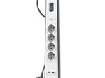 Belkin Steckdosenleiste mit Überspannungsschutz, 4-Fach, 2x USB-A, 2 Meter Netzkabel