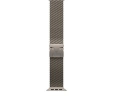 Apple Watch 49mm Titan Natur Milanaise Armband - Large