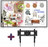 Samsung Flip WM75FX Flipchart 189 cm 75 Zoll inkl. Neomounts LEVEL-750 WL30-750BL16 Wandhalterung