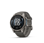 Garmin fēnix® 9 Smartwatch 43 mm Kieselgrau/Titan mit Silikon-Armband