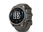 Garmin fēnix® 9 Smartwatch 47 mm Kieselgrau/Titan mit Silikon-Armband