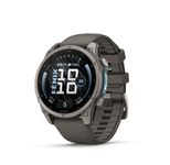 Garmin fēnix® 9 Smartwatch 47 mm Kieselgrau/Titan mit Silikon-Armband