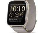 Garmin Venu® X1 Smartwatch, Softgold mit Titanrückseite und ComfortFit-Nylonarmband French Gray