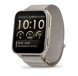 Garmin Venu® X1 Smartwatch, Softgold mit Titanrückseite und ComfortFit-Nylonarmband French Gray