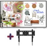 Samsung Flip WM85FX Flipchart 214,63 cm 85 Zoll inkl. Neomounts LEVEL-750 WL30-750BL16 Wandhalterung