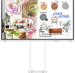 Samsung Flip WM85FX Flipchart 214,63 cm 85 Zoll inkl. Neomounts WL55-875WH1 MOVE Lift motorisierte bodengestützte Wandhalterung