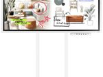 Samsung Flip WM55FX Flipchart 138,7 cm 55 Zoll inkl. Neomounts WL55-875WH1 MOVE Lift motorisierte bodengestützte Wandhalterung & Tray CY-TF65BFC