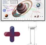 Samsung Flip Pro WM75B Flipchart 190,5 cm 75 Zoll + Neomounts FL55-875WH1 motorisierter Rollwagen höhenverstellbar