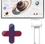 Samsung Flip Pro WM55B Flipchart 138,7 cm 55 Zoll inkl. Neomounts FL55-875WH1 motorisierter Rollwagen & Tray CY-TF65BBC