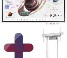 Samsung Flip Pro WM55B Flipchart 138,7 cm 55 Zoll inkl. Neomounts BL55-875WH1 motorisierter Standfuß & Tray CY-TF65BBC