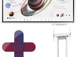 Samsung Flip Pro WM65B Flipchart 165 cm 65 Zoll inkl. Neomounts FL55-875WH1 motorisierter Rollwagen & Tray CY-TF65BBC