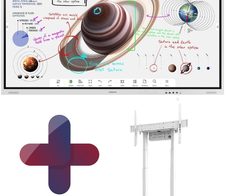 Samsung Flip Pro WM75B Flipchart 190,5 cm 75 Zoll + Neomounts BL55-875WH1 motorisierter Standfuß höhenverstellbar