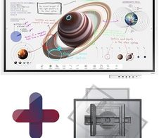 Samsung Flip Pro WM55B Flipchart 138,7 cm 55 Zoll inkl. Neomounts LED-WR100 rotierbare Wandhalterung & Tray CY-TF65BBC