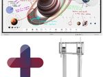 Samsung Flip Pro WM75B Flipchart 190,5 cm 75 Zoll + Peerless-AV SR598W Rollwagen höhenverstellbar