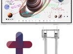 Samsung Flip Pro WM85B Flipchart 215,9 cm 85 Zoll + Peerless-AV SR598W Rollwagen höhenverstellbar