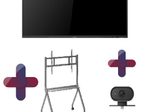 Hisense 75WR6CE interaktives Touchdisplay 190,5 cm (75") inkl. MC086C mobiler Rollwagen & HMC1AE 4K-Webcam