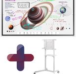 Samsung Flip Pro WM55B Flipchart 138,7 cm 55 Zoll inkl. Neomounts NS-M1250 rotierbarer Rollwagen