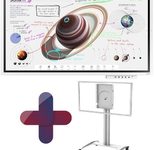 Samsung Flip Pro WM65B Flipchart 165 cm 65 Zoll inkl. Peerless SR560 rotierbarer Rollwagen