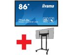 iiyama ProLite TE8612MIS-B1AG interaktives Display 217,4cm (86") inkl. Neomounts FL55-875BL1 motorisierter Rollwagen