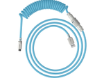 HyperX USB-C Spiralkabel hellblau-weiß